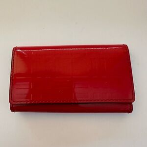 BURBERRY Red Patend Key Chain Holder Authentic